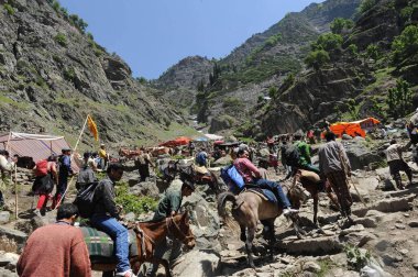 Pilgrim, amarnath yatra, jammu Kashmir, Hindistan, Asya 
