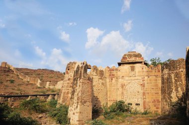 Mehrangarh ya da meherangarh kalesinin dışında Singora ki bari; Jodhpur; Rajasthan; Hindistan