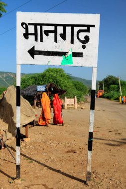 Bhangarh, Rajasthan, Hindistan 'ın panosu. 