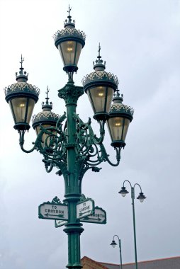 Lamp post at Tooting Broadway, London , United Kingdom, England clipart