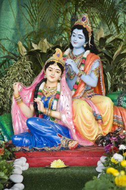 Radha krishna statue, prem mandir, mathura, uttar pradesh, india, asia  clipart