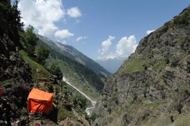 Çadır, amarnath yatra, Jammu Kashmir, Hindistan, Asya