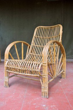 Bambu koltuklar, Pune, Maharashtra, Hindistan, Asya