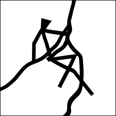 İp tırmanışı sırasında siyah beyaz çizim çizgisi 