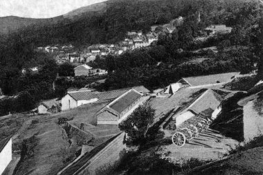 Ranikhet uttarakhand Hindistan 'ın eski bir fotoğrafı. 