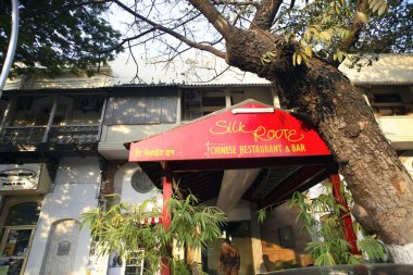 Chinese restaurant and  bar; Silk Route opposite Jehangir Art Gallery; Kala Ghoda; Bombay  Mumbai;  Maharashtra; India clipart