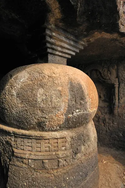 stock image Stupa in pale Buddhist cave, Mahad, Raigad Raigarh, Maharashtra, India.
