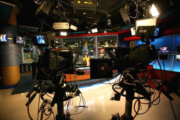 Newsroom of cnbc channel, Bombay Mumbai, Maharashtra, India 