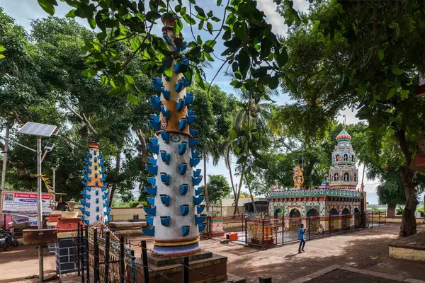 stock image anjaneya temple, khavatakoppa, karnataka, India, Asia 