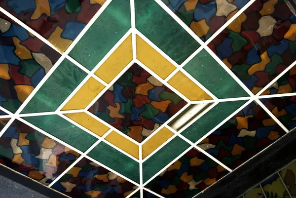 stock image Stained Glass ceiling at Modern church in Imphal, Manipur, India 