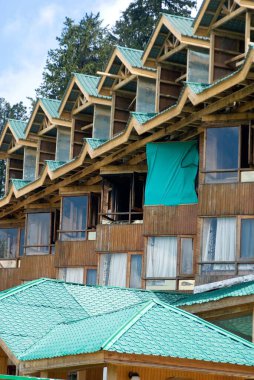 Jammu ve Kashmir Hindistan Asya ahşap bir Gulmarg kasabasından yapılmıştır.