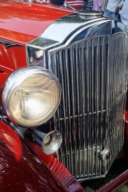 Klasik araba Packard 8 'in far ışığı