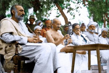 Khan Abdul Ghaffar Khan Mahatma Gandhi ve diğerleri, Hindistan, Asya, Mayıs 1938