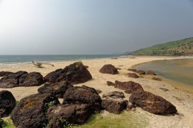 Khavane plajı, sindhudurg, Maharashtra, Hindistan, Asya