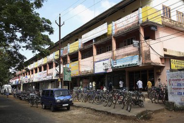 Bina, Belediye Alışveriş Merkezi karşı iskele, Alleppey Alappuhza, Kerala, Hindistan 