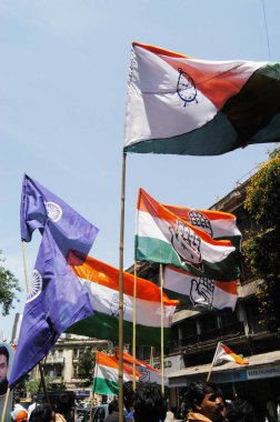 Milind Deora 14. Lok Sabha genel seçimleri için kampanya yapıyor. Bombay, Mumbai, Maharashtra, Hindistan 