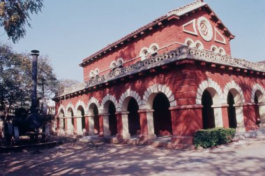 Old Railway Engine and Town Hall, Raipur, Chhattisgarh, India, Asia clipart