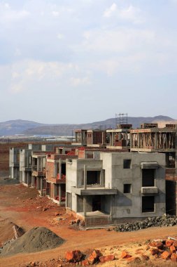 Ev yapım aşamasında, Talegaon, Pune, Maharashtra, Hindistan 