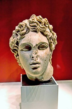 Roma İmparatoru Büyük İskender 'in İtalya' dan antik heykeli, CSMVS Müzesi, Mumbai, Maharashtra, Hindistan, Asya 