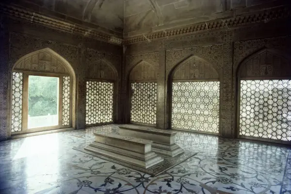 stock image Interior of Tmadulas tomb at Agra, Delhi, India 