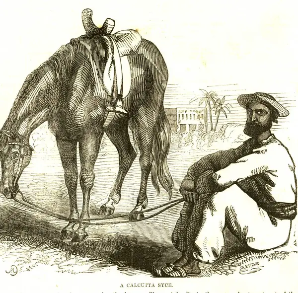 stock image Calcutta syce, 21st July 1858, Calcutta Kolkata, West Bengal, India 