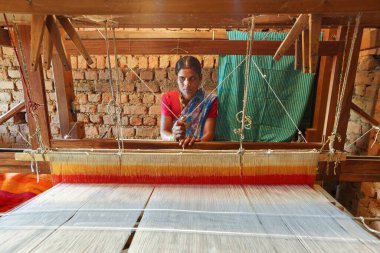 El dokuma, Bhuj, Kutch, Gujarat, Hindistan