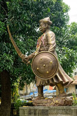 Sarkhel kanhoji angre heykeli, alibag, raigad, Maharashtra, Hindistan, Asya 
