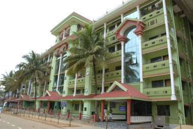 Modern hotel near Annapurnadevi temple at Chikmagalur ; Karnataka ; India clipart