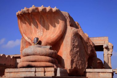 Monolitik Nagalinga, veerabhadra tapınağı, lepakshi, karnataka, Hindistan, Asya