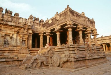 Chola Tapınağı veya airavateswara Tapınağı, Darasuram, Tamil Nadu, Hindistan 