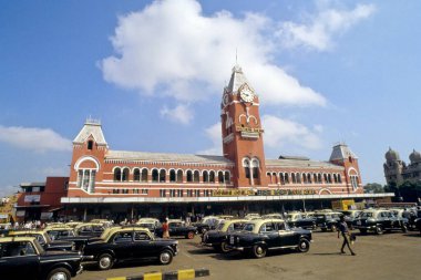 Chennai merkez tren istasyonu; chennai; Tamil nadu; Hindistan