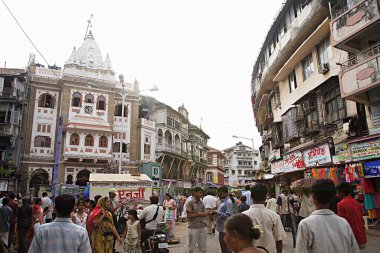 Shri ram mandir, Eski bina, Kabutar khana, Bhuleshwar, Charni road, Bombay Mumbai, Maharashtra, Hindistan 