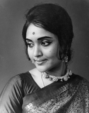 Hint Bollywood film oyuncusu Vyjayanthimala 'nın 1940' larda Hindistan 'da yaptığı portresi. 