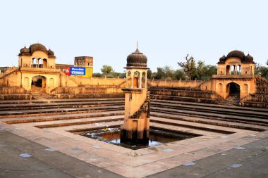 View of vacant pond , Fatehpur Shekhavati , Rajasthan , India clipart
