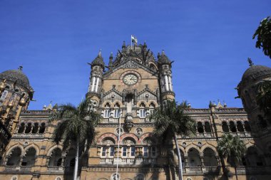 Chhatrapati Shivaji Terminus (eski Victoria Terminus) 1878 ve 1888 Hint Tren İstasyonu; Bombay Mumbai; Maharashtra; Hindistan UNESCO World Heritag