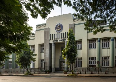 BEST Bhavan, Art Deco binası, Mumbai, Maharashtra, Hindistan, Asya