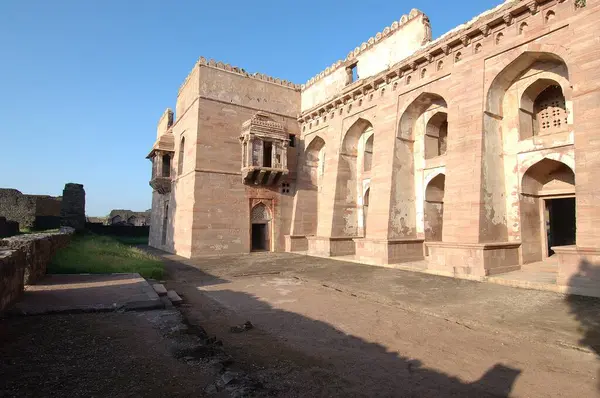 stock image Inside of Hindola Mahal, Mandu, Madhya Pradesh, India 