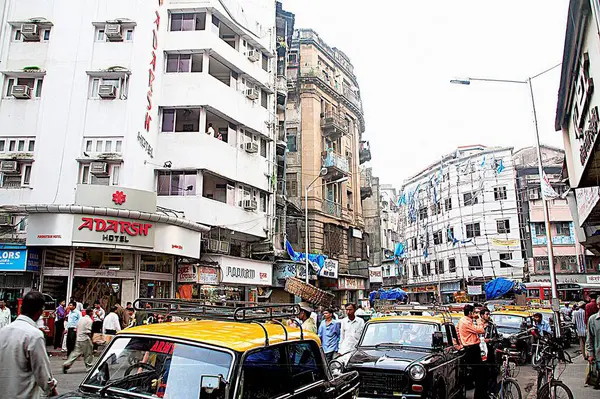 stock image Old building Adarsh hotel on Kalbadevi road, Marine Lines, Bombay Mumbai, Maharashtra, India 