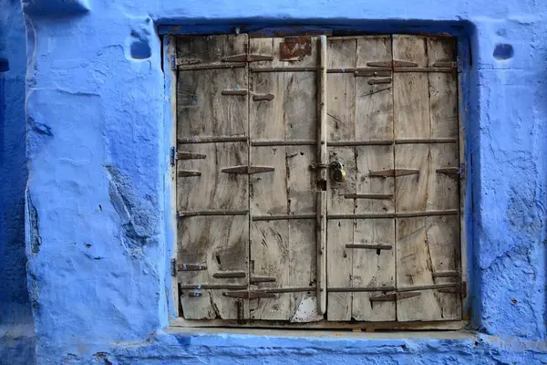 stock image Wooden door, jodhpur, rajasthan, india, asia