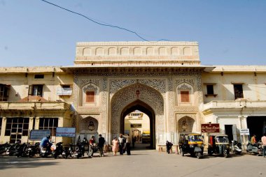 Şehir Sarayının ana girişi, Jaipur, Rajasthan, Hindistan 