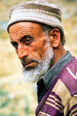 Kaşmirli adam, Dawar köyü, Gurez, Bandipora, Kaşmir, Hindistan, Asya 