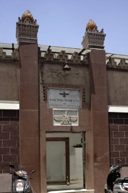 Banaji limji shahenshahi agiyari fort hutatma chowk, mumbai, Maharashtra, Hindistan, Asya