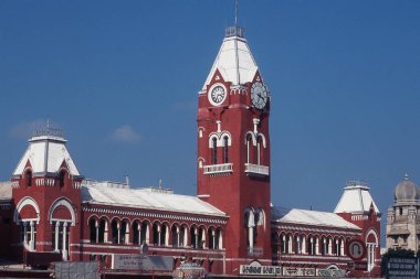 View of Chennai Central railway station, Chennai, Tamil Nadu, India, Asia clipart