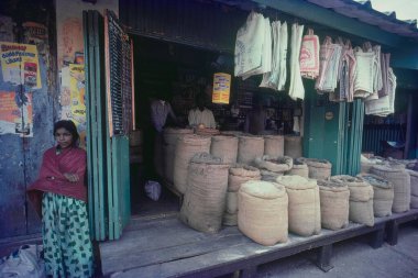 Belediye pazarı, udagamandalam, Tamil nadu, Hindistan, Asya, 1977 