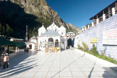 Gangotri 'deki Ganga Nehri Devi Tapınağı, Uttaranchal, Hindistan.