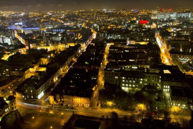 Gece Liverpool şehri, İngiltere, İngiltere, Birleşik Krallık