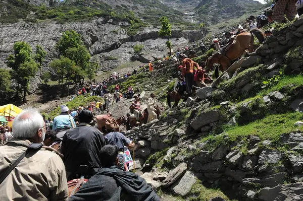 Pilgrim, amarnath yatra, jammu Kashmir, Hindistan, Asya 