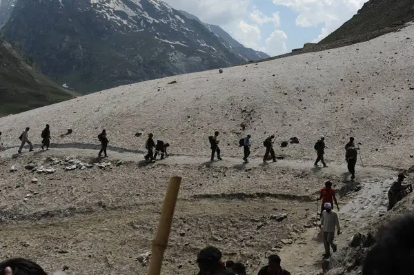 Stock image Pilgrim, amarnath yatra, jammu Kashmir, india, asia 