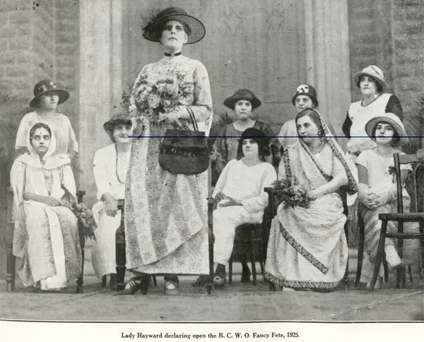 Communauté Catholique Lady Harward Déclarant Ouvert Fête Fantaisie 1925 Inde Images De Stock Libres De Droits