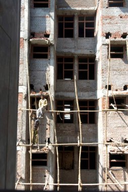 Jammu, Hindistan 'da inşaat işçileri  
